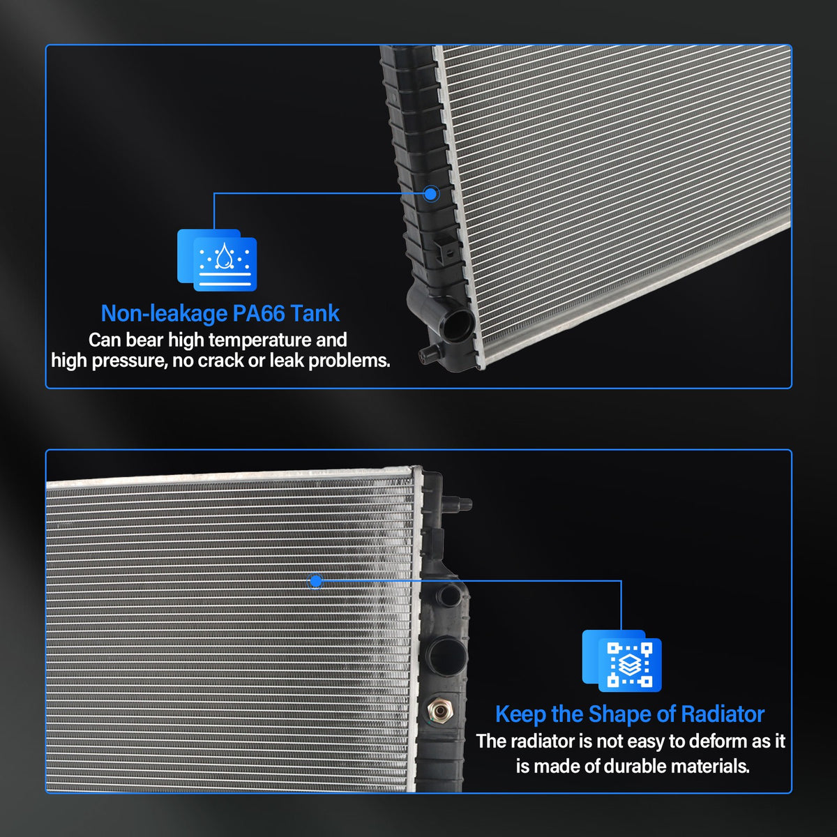 Radiateur en aluminium pour 1999-2004 Ford F250 F350 F450 F-550 Super Duty 6.8L 7.3L