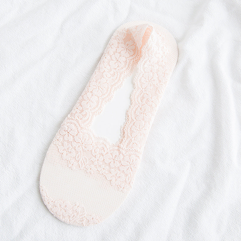 Femmes Dentelle mince Chaussettes absorbant la sueur invisible
