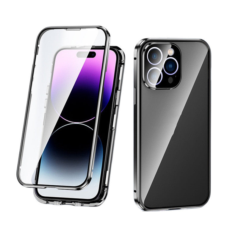 Boîtier de téléphone Magnétique King Double boucle Lunettes de verre double face