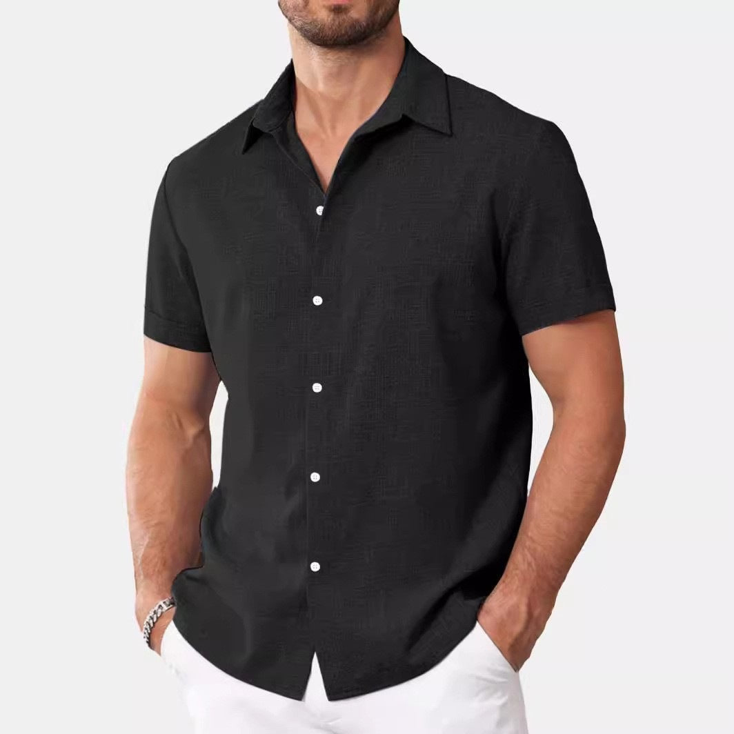 Men's casual printed short sleeve shirt