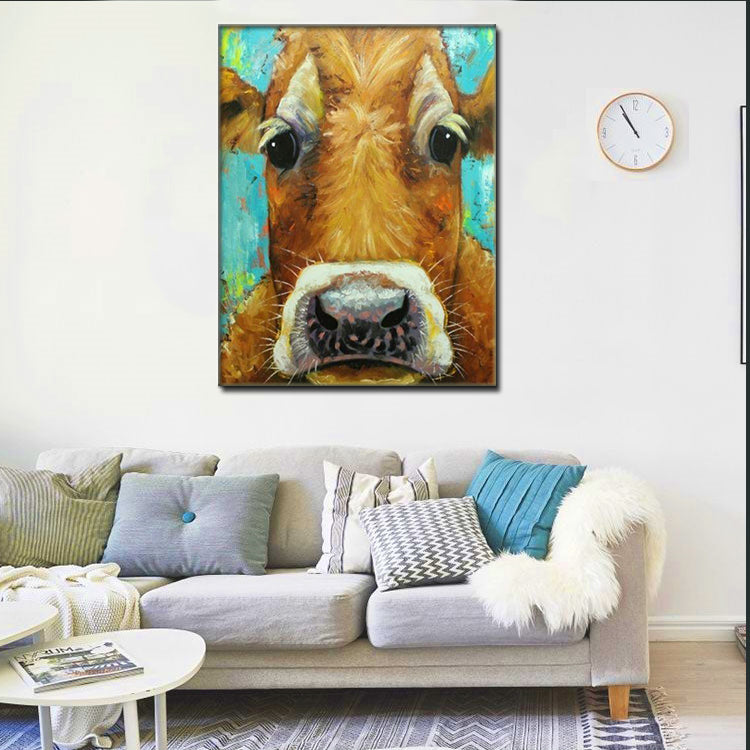 Affiche murale de la vache d'art