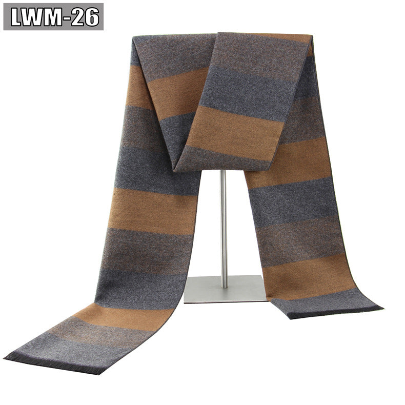 Écharpe pour hommes European and American Cashmere Automne and Winter Business Plaid