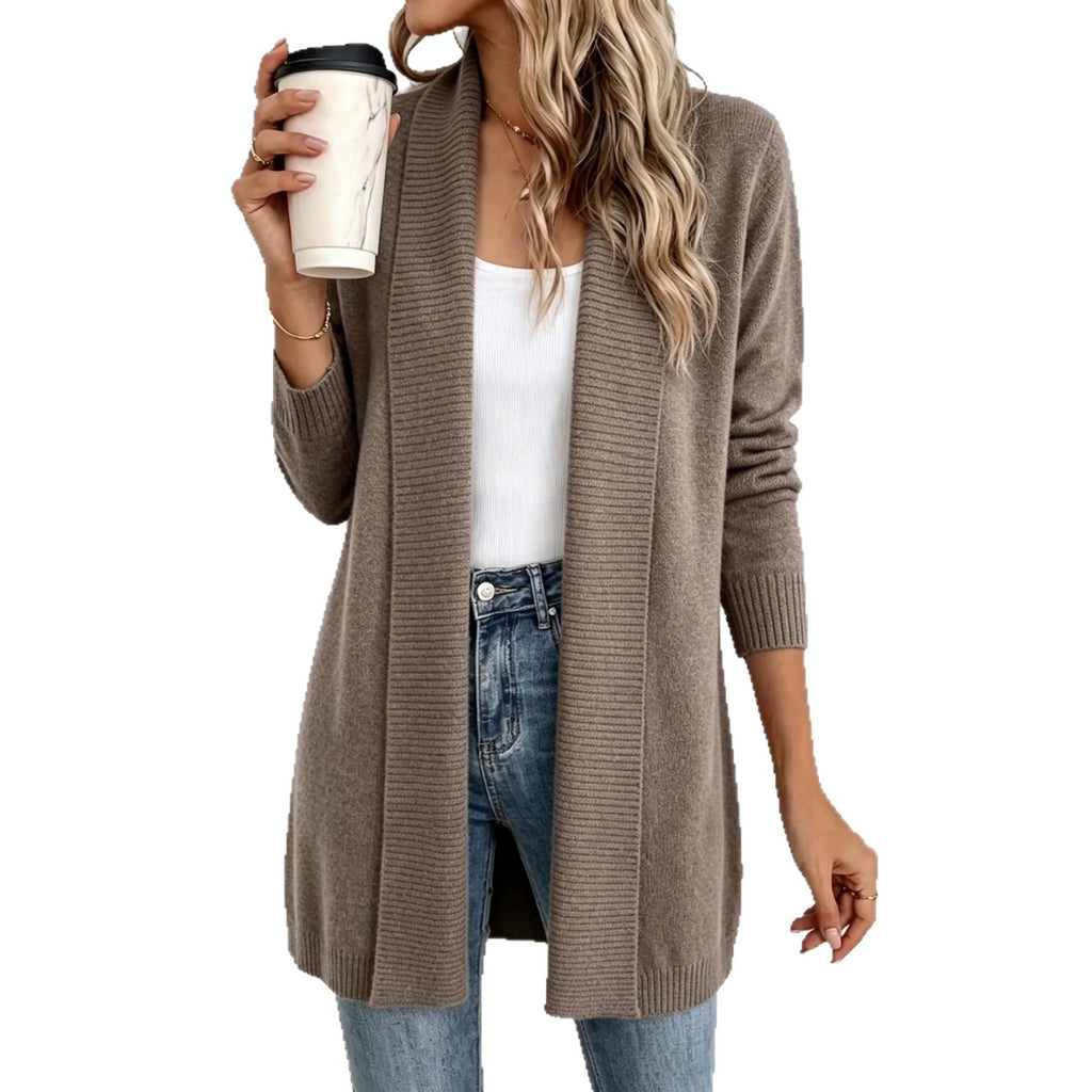 Collier de châle pour femmes Long Knit Cardigan