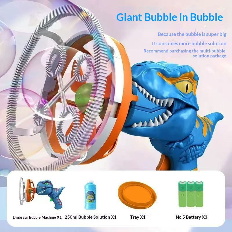 Dinosaure Bubble Gun pour les enfants - Machine à bulle électrique géante