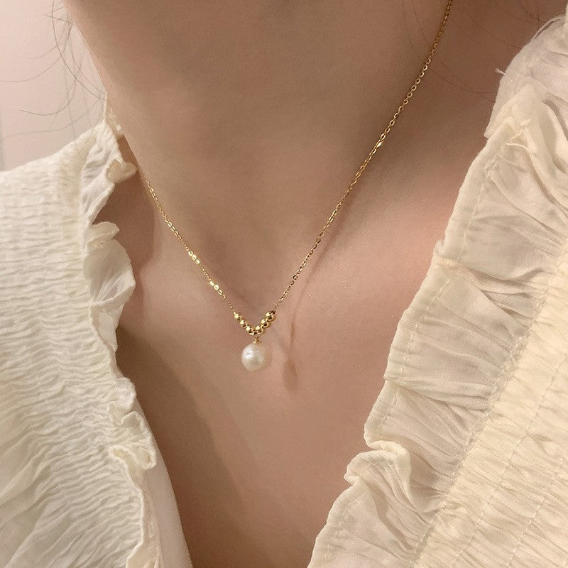 Niche Delicate Faux Pearl Collier Femmes Élégant Tempérament Haut de gamme Choker Sw