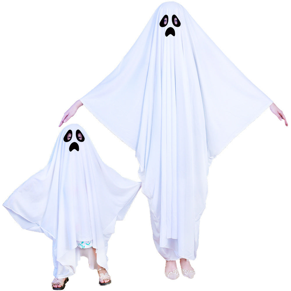 Costume blanc de fête d'Halloween Ghost Cloak Robe