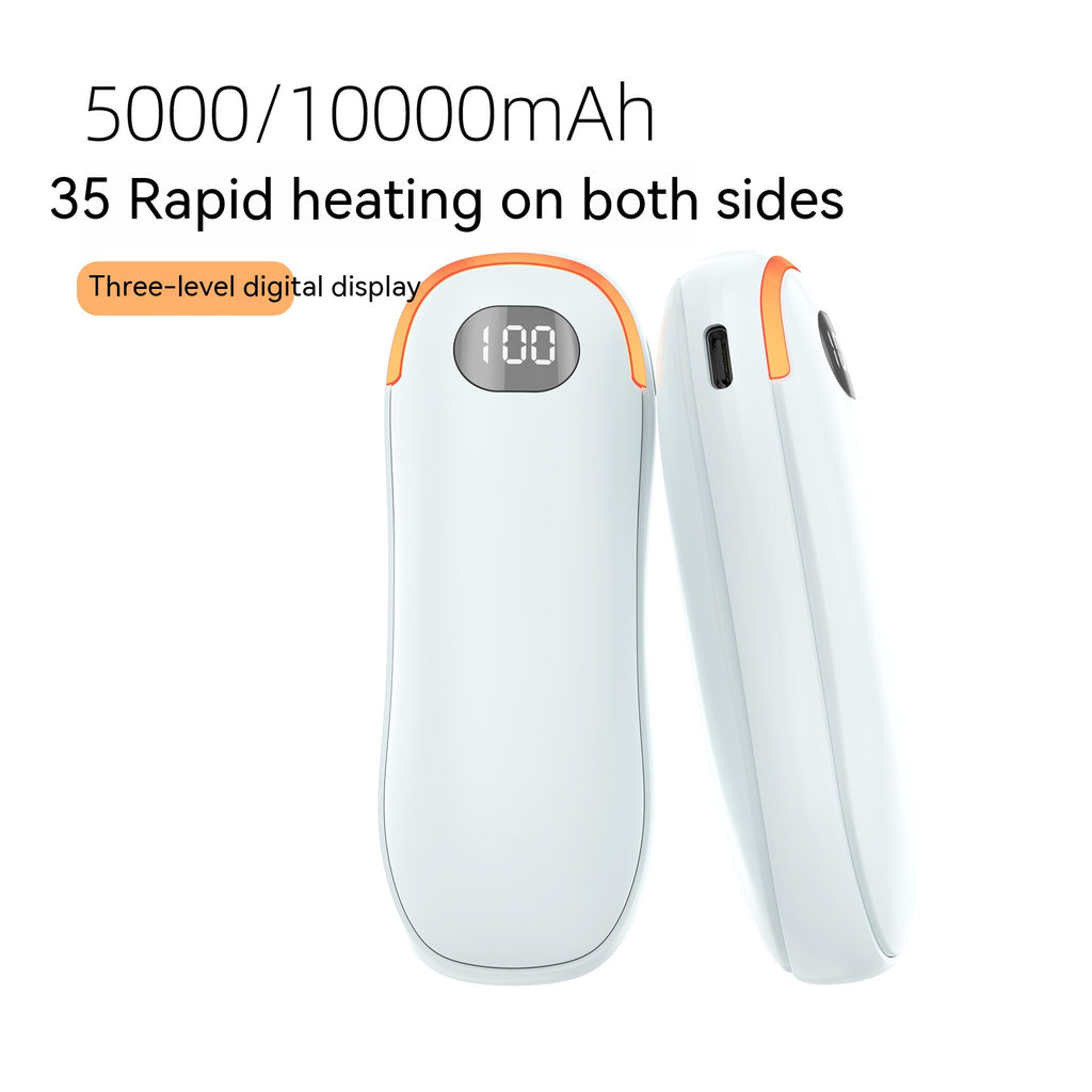 Power Bank Hand Warmer Affichage numérique Régulateur de température Double face chauffant Pad