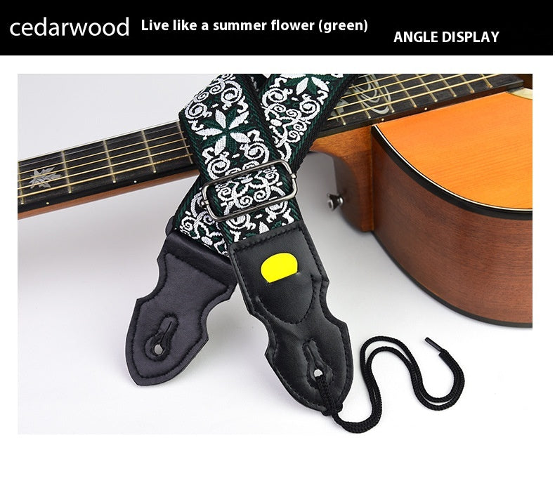 Bracelet pour guitare Folk Guitar Leather Electric Guitar Personnalité Guitare en bois Bracelet pour épaule