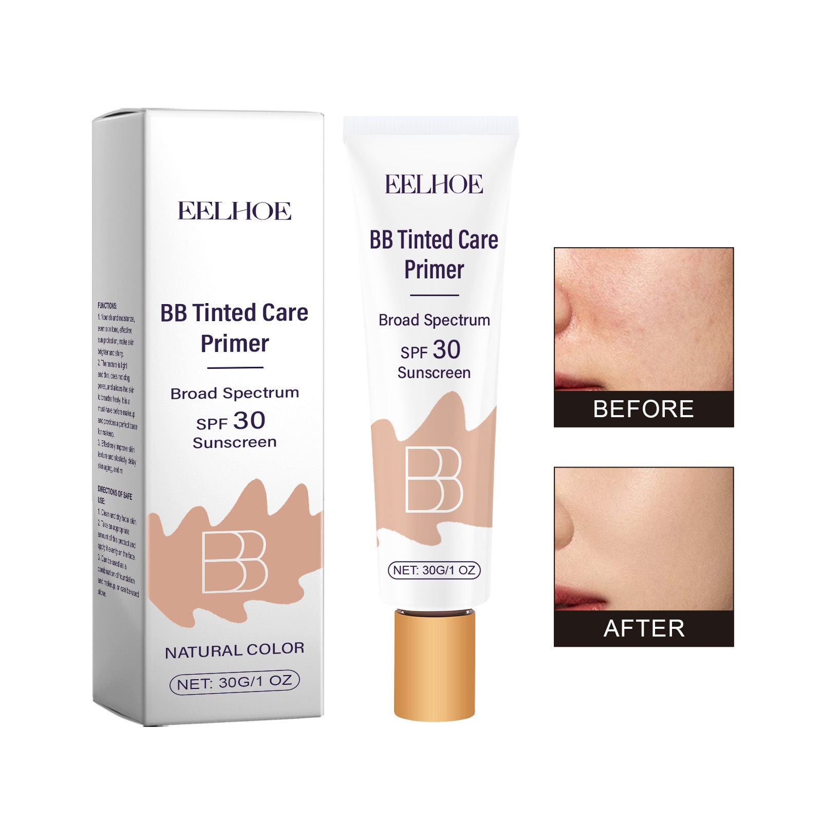 Crème solaire BB Couleur naturelle 30g-box
