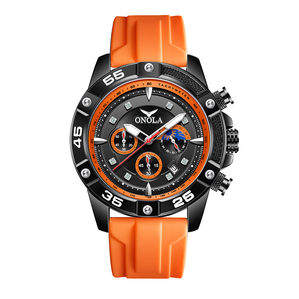 Mode Casual Style Multifonctionnel Quartz Waterproof Tape Watch