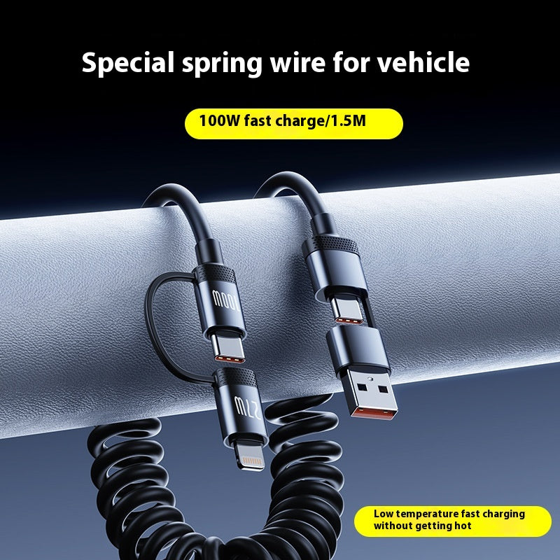 Two fast-charge car spring wires