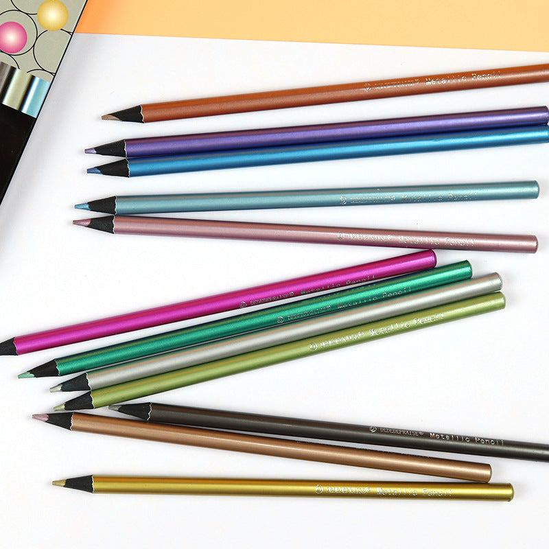 Crayons couleur métal 12 couleurs