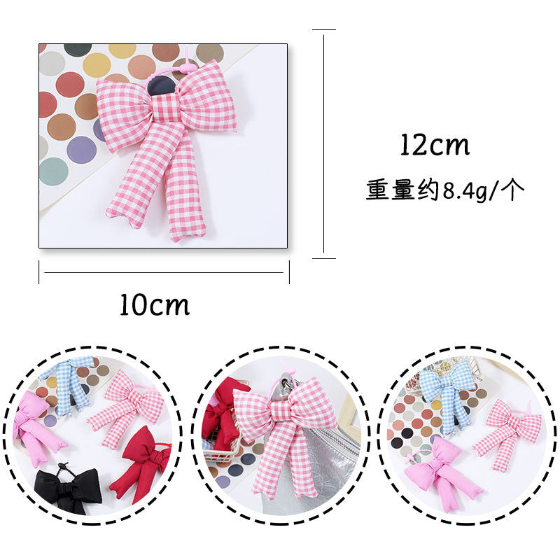 Tissu Plaid Bowknot Sac pendentif Accessoire