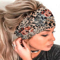Laver de mode femme européenne et américaine Leopard Print Accessoires cheveux à large bord