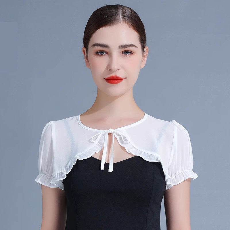 Femme Été Tous Match Lace Courte Enveloppe haut