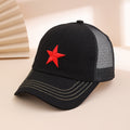 Casquette de baseball en maille verte militaire à cinq points brodé