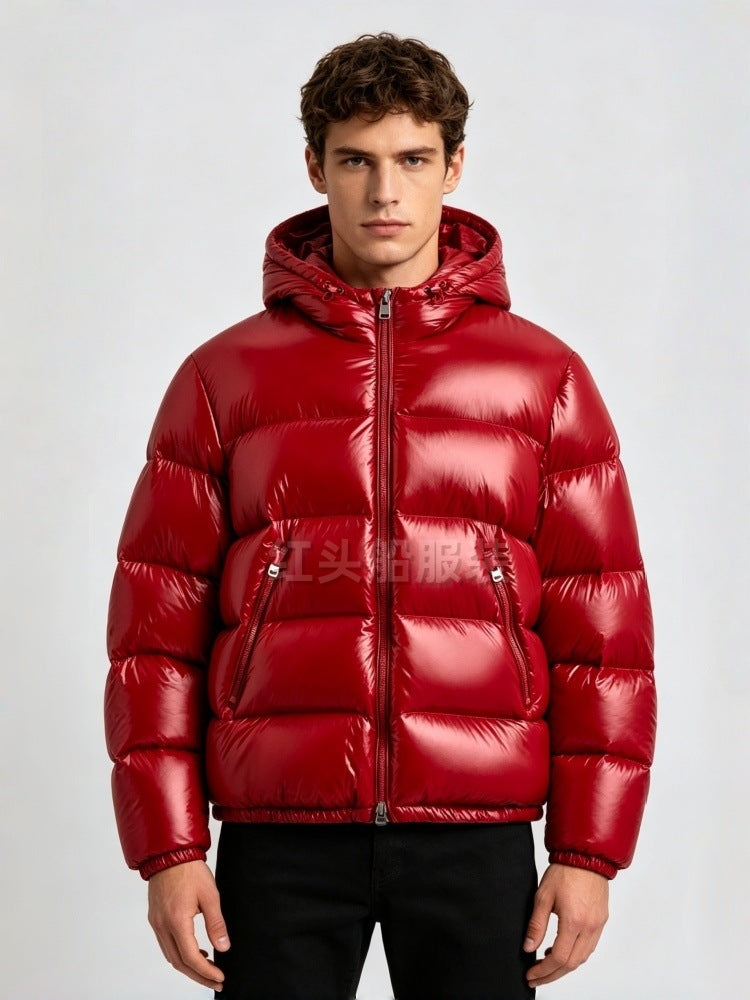 Manteau en coton rembourré d'hiver avec capot pour hommes