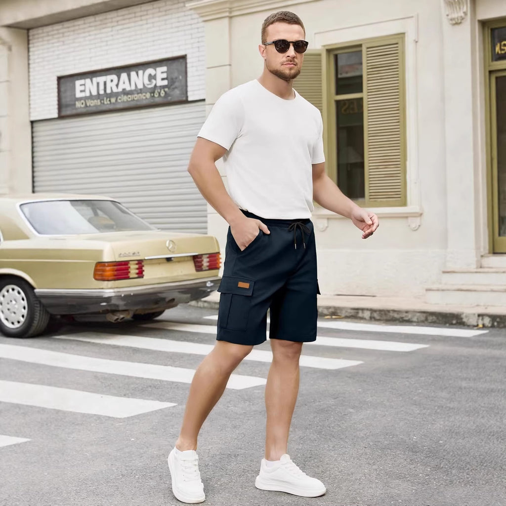 Short respirant à séchage rapide avec poches multiples