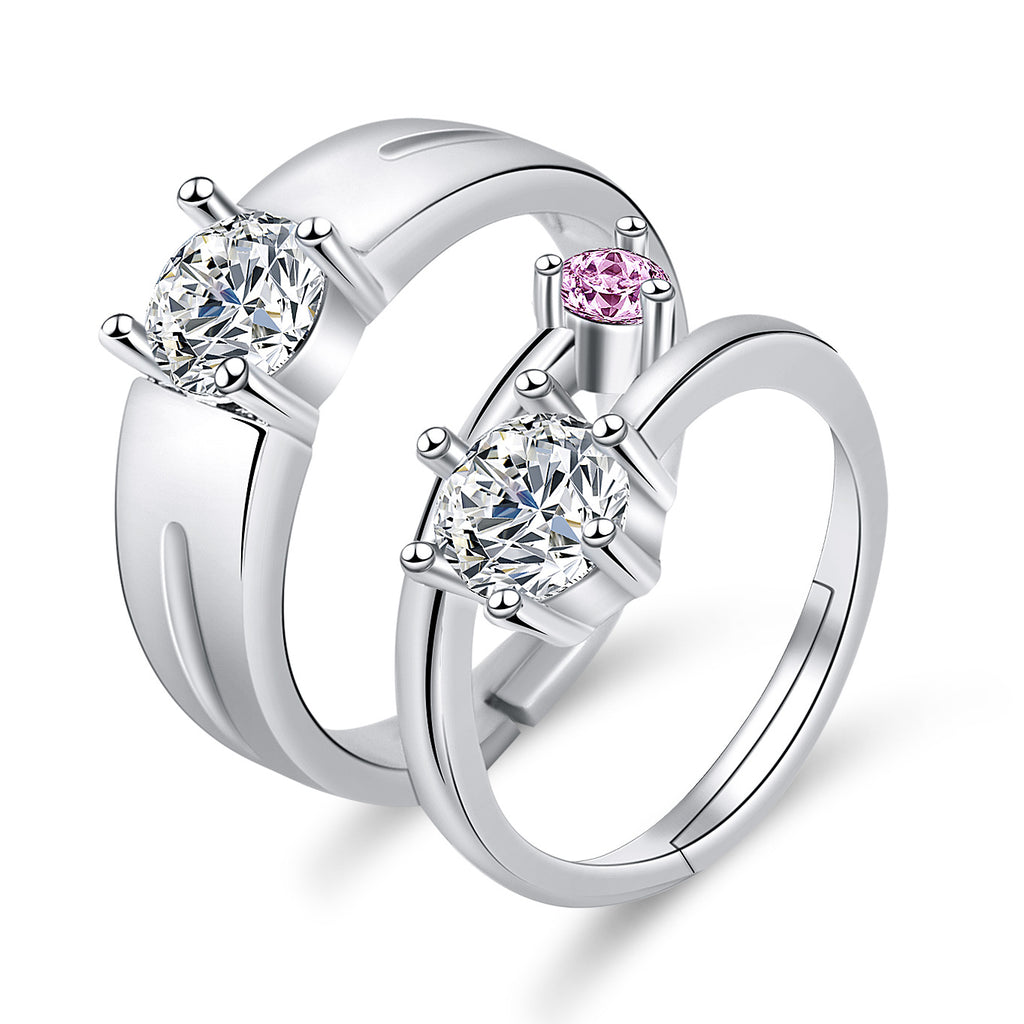Moissanite Engagement Couple Anneaux Couple