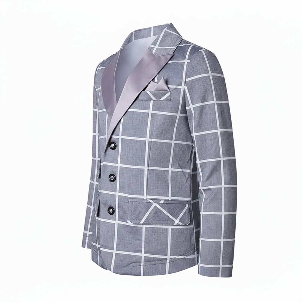 Garçons Plaid Blazer Veste Smart Casual Printemps Top Enfants Vérifiez 4-9Y