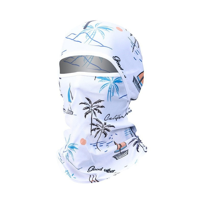 Summer Ice Silk Sun Protection Masque de protection de la tête des hommes Full Face Fishing Sun Protection Scar