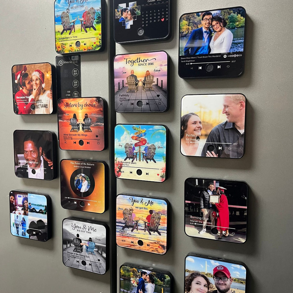 Magnet de réfrigérateur musical personnalisé avec cadeau Bluetooth