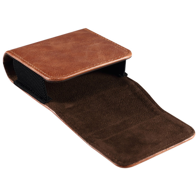Applicable Flip Screen Mobile Phone Bag Suspendre Cuir Perforant Sac de pliage