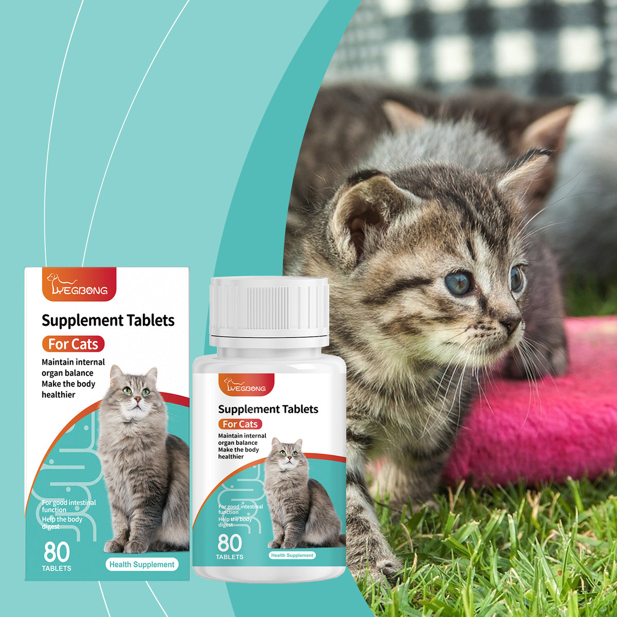 Cat Probiotic Supplement Tablets