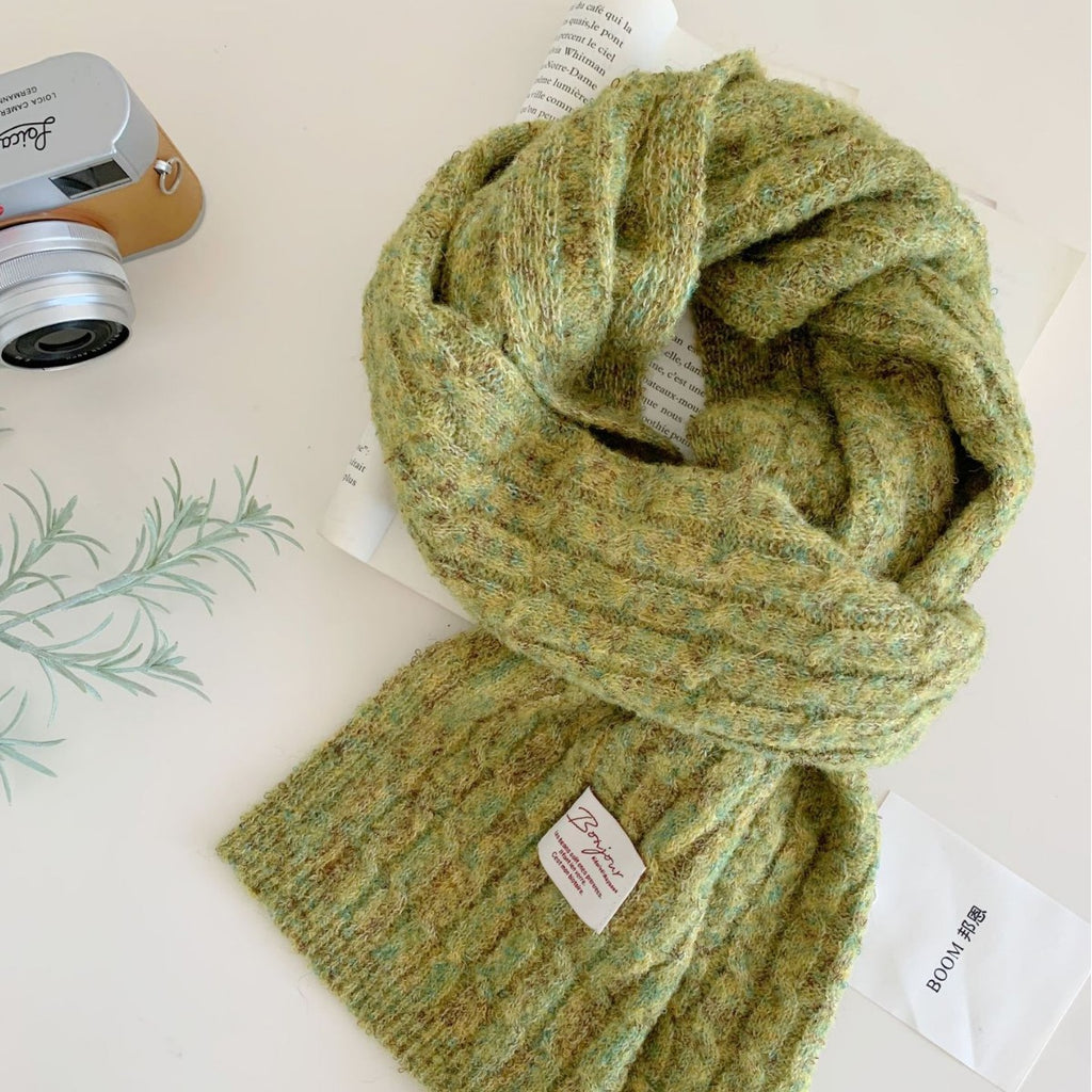 Écharpe de cou tricotée versatile, épaisse et chaude
