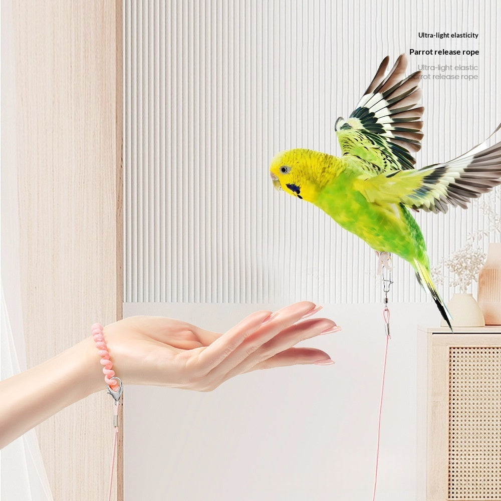 Qingsong Pet Parrot ultra léger libération laisse avec boucle réglable Bird-Walking Es