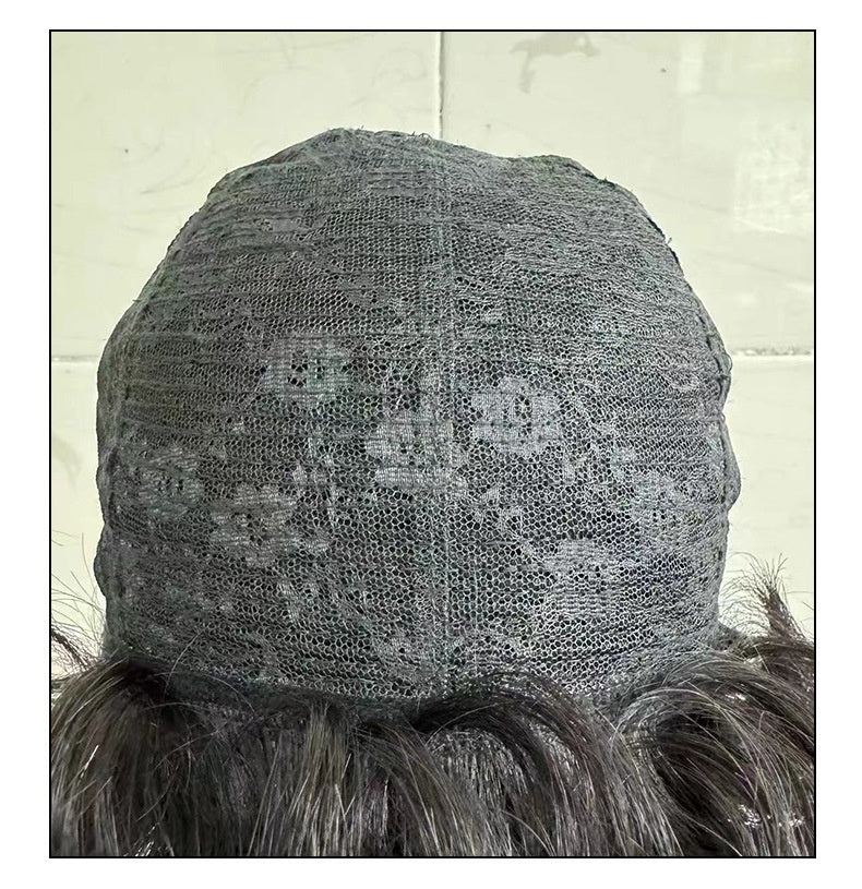Perruque droite courte femme tête courte couverture cheveux réels humains