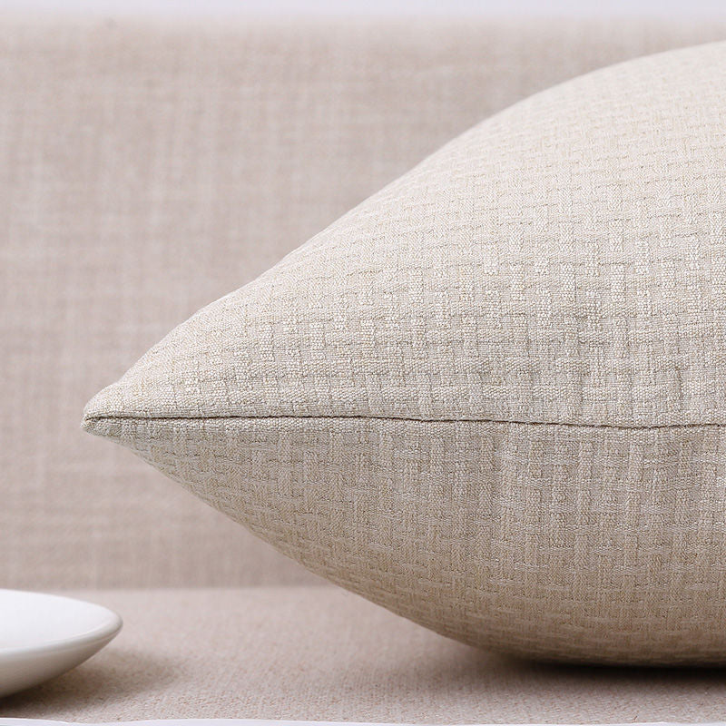 Coussin en coton et lin