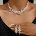 Ensemble de bijoux Femmes Imitation Pearl CZ 2Pcs