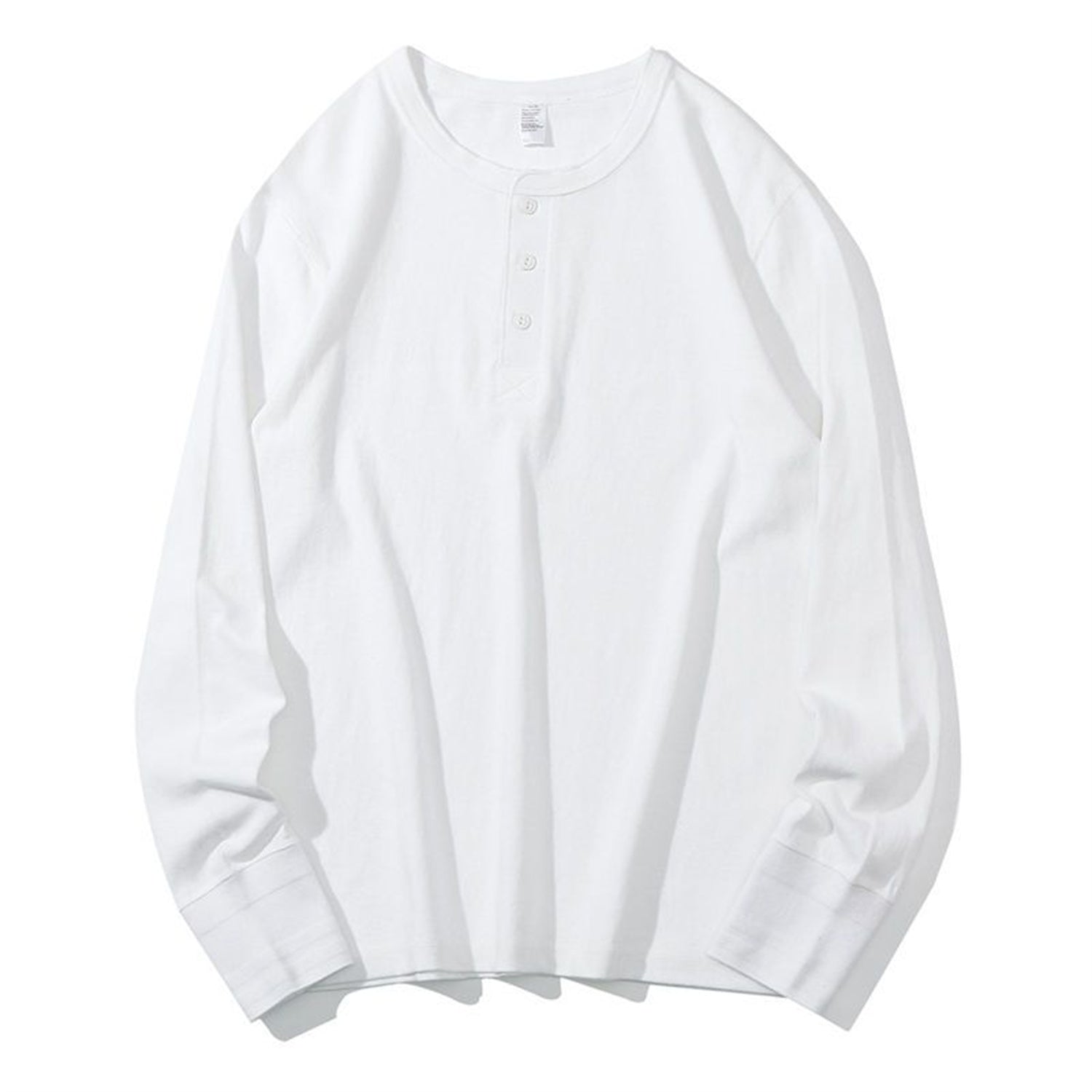T-shirt American Henry Collar Long Sleeve Homme