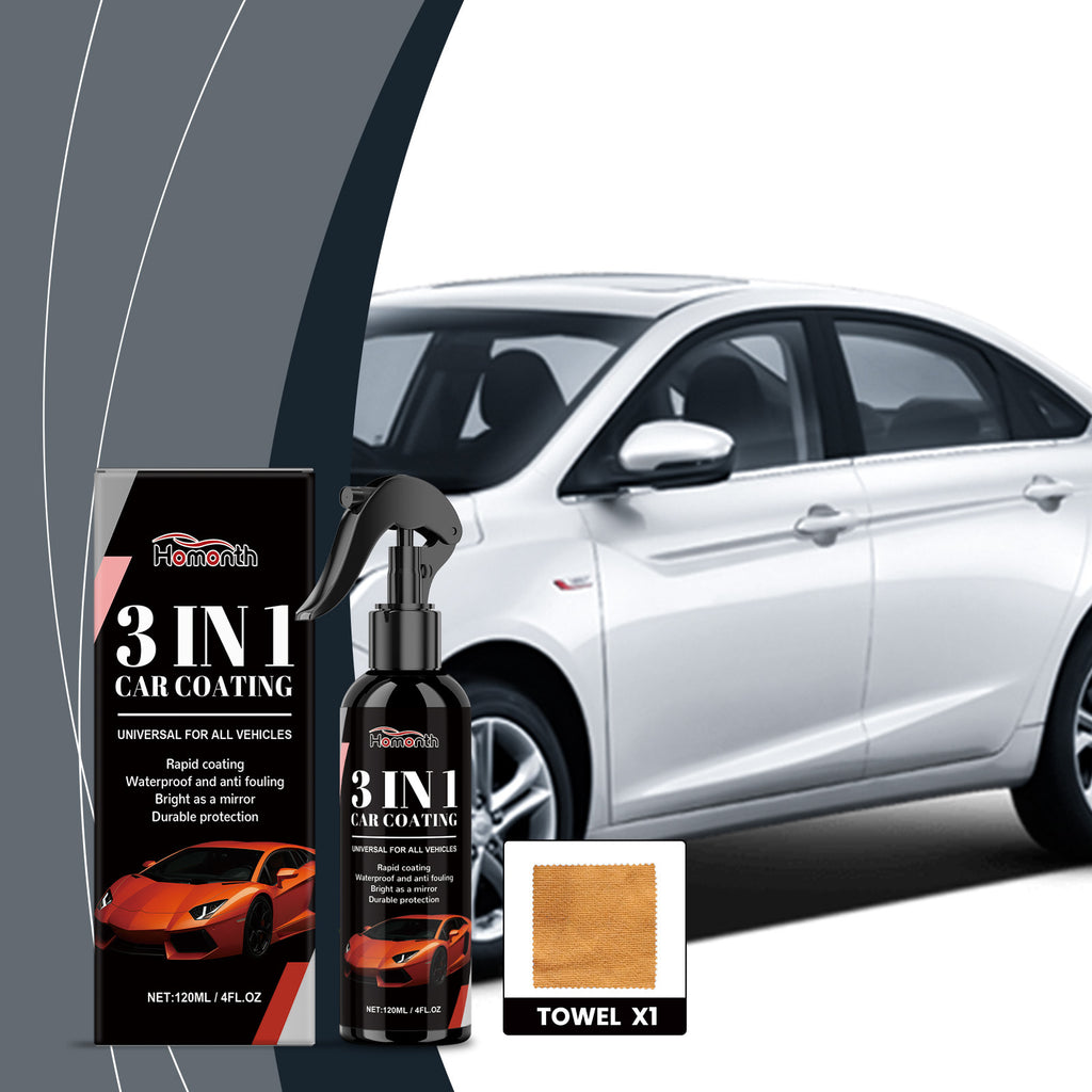3-en-1 Nettoyage par pulvérisation de revêtement de voiture avec cire