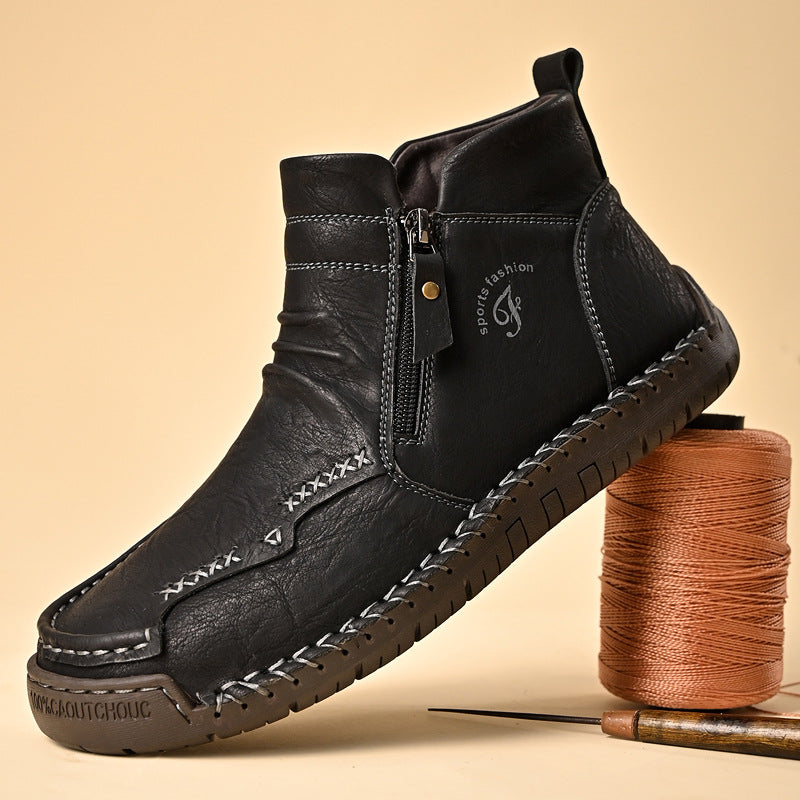 Bottes de cheville haut de gamme plus grande chaud style britannique Dr Boots