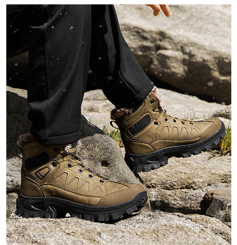 Chaussures de coton d'extérieur haut de gamme pour hommes Plus Taille chaude