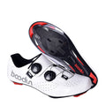 Chaussures de vélo en fibre de carbone en cuir absorbant les chocs
