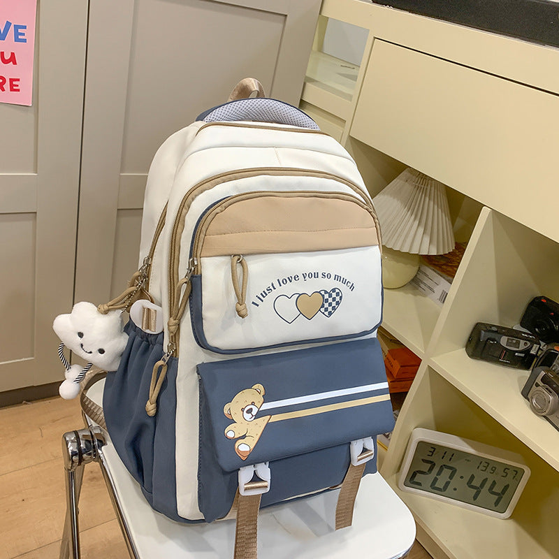 Étudiante Portable Burden Alléviation collège lycée fille grande capacité sac à dos