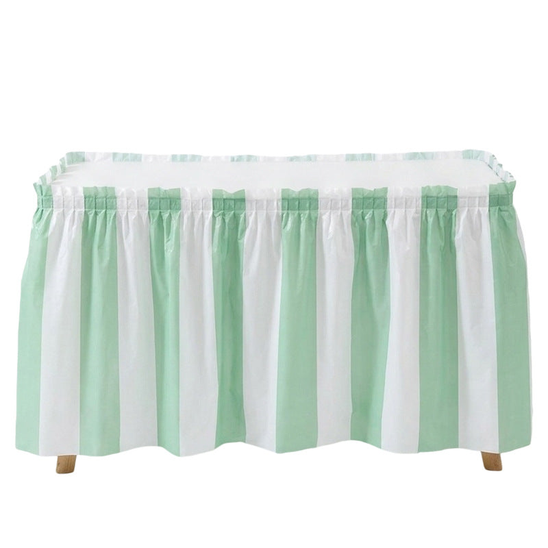 PEVA Jupe de table autocollante imperméable à l'huile-proof jetable skirting pour le mariage de fête