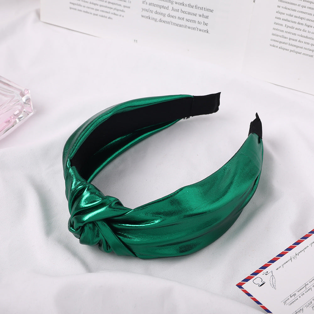 Tissu brillant épingle à cheveux à noeud moyen