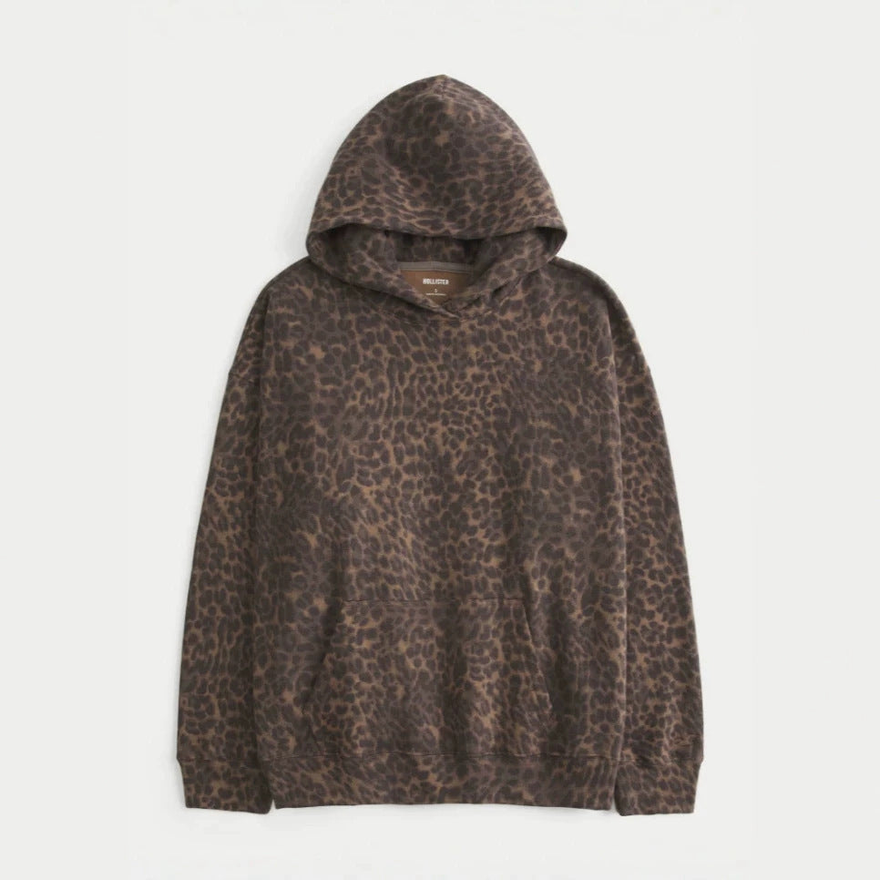 Women's Leopard Print Hoodie