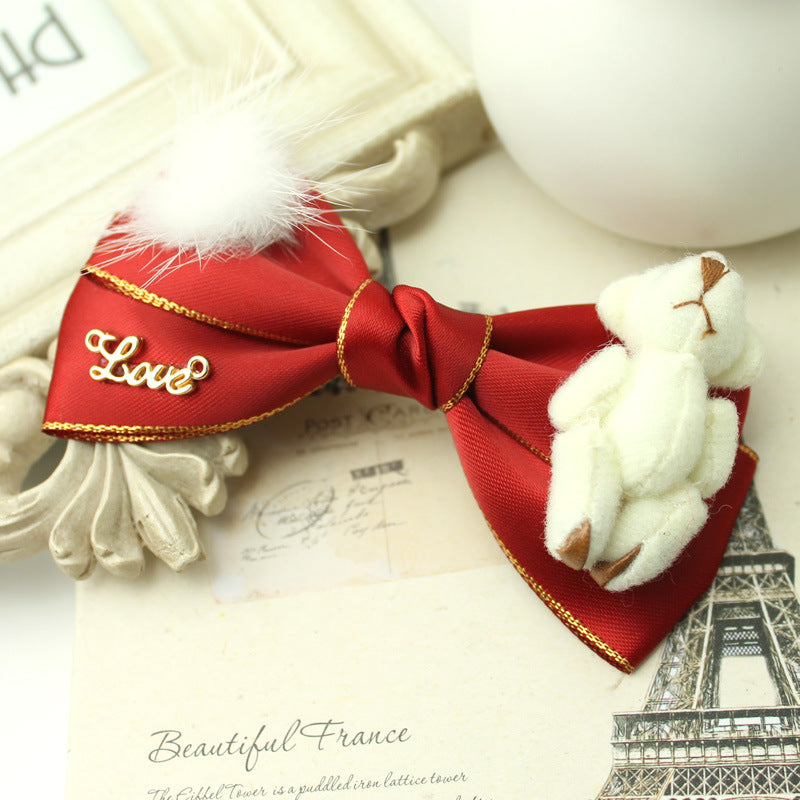 Chiffon de Noël Coiffure Fleur Mignon Super