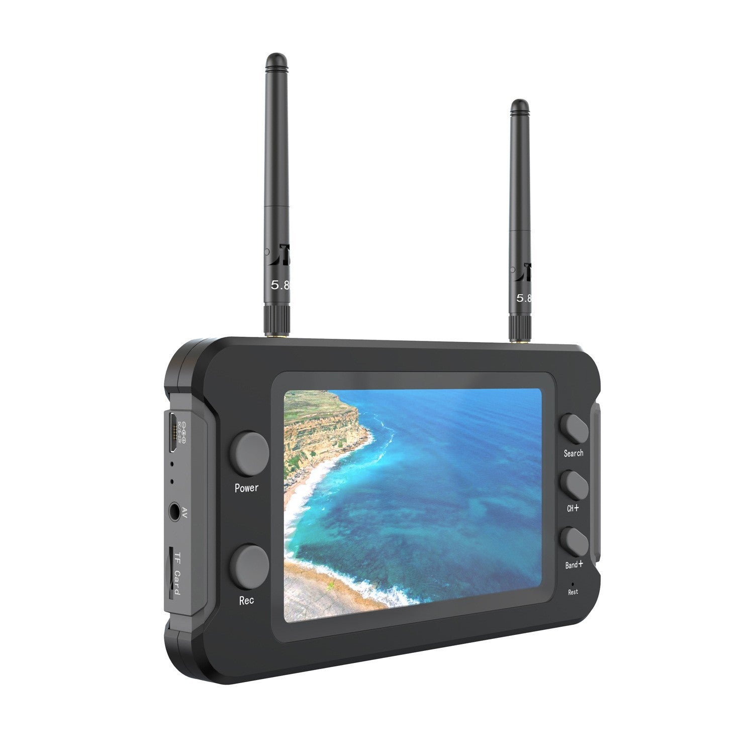 Écran d'affichage FPV de la machine de croisement de 43 pouces 800480 HD 1200mAh Tension 5-23V Avec DVR