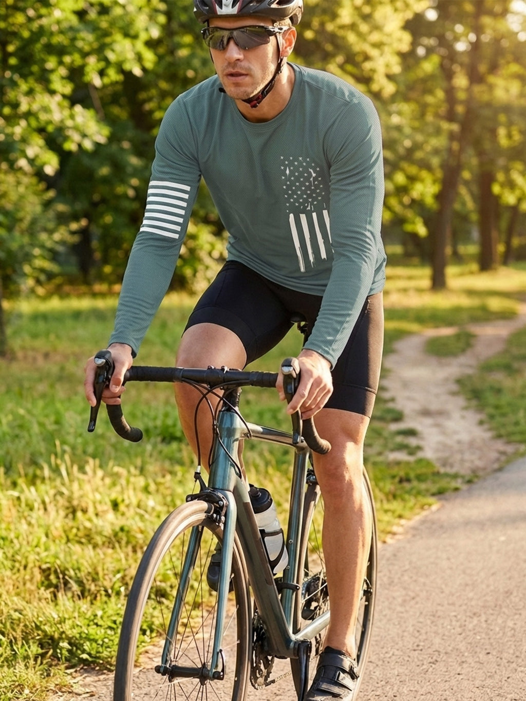 Hommes Outdoor Casual Sportif Col d'équipage Manches longues