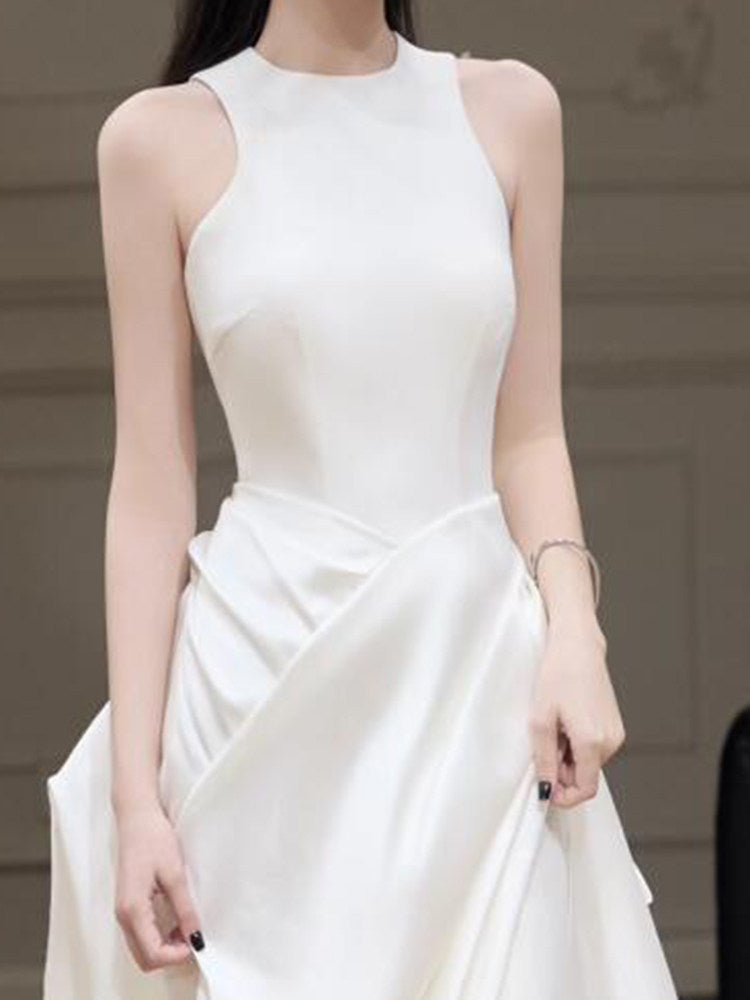 Robe de mariée légère sans pli de style français Chic et Luxe Satin