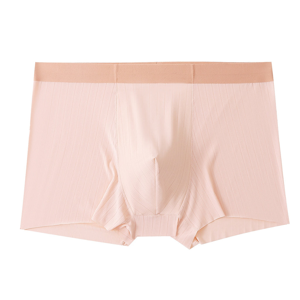 Hommes Summer Ice-silk Seamless Boxer Slips haute élasticité
