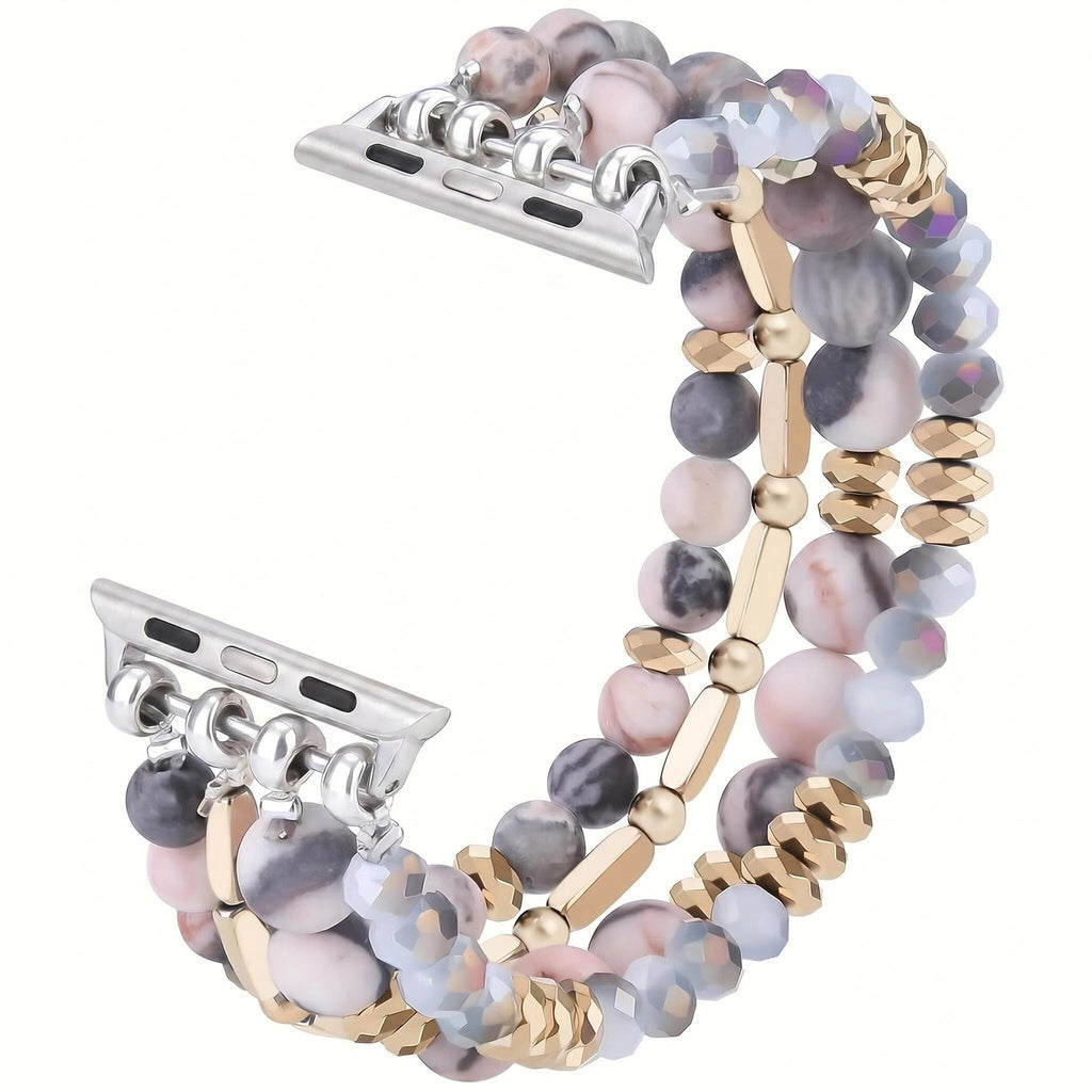 Bande de perles en pierre naturelle de Bohemian pour la série de montres Bracelet de remplacement pour IWatch Femmes Hommes