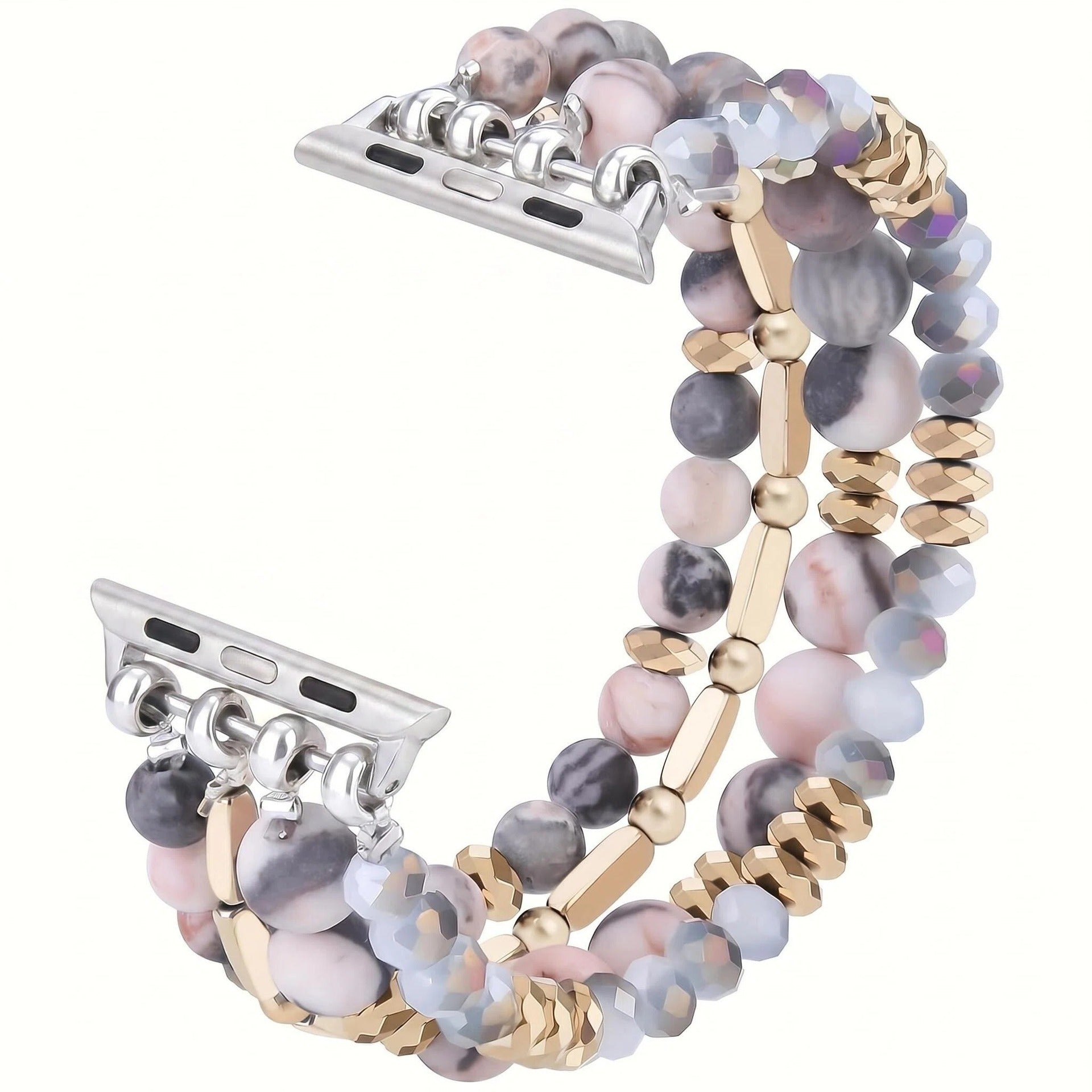 Bande de perles en pierre naturelle de Bohemian pour la série de montres Bracelet de remplacement pour IWatch Femmes Hommes