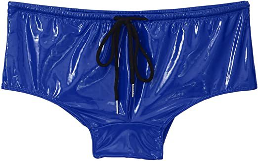 Sexy Bright Mirror PU cuir sous-vêtements pour hommes cuir